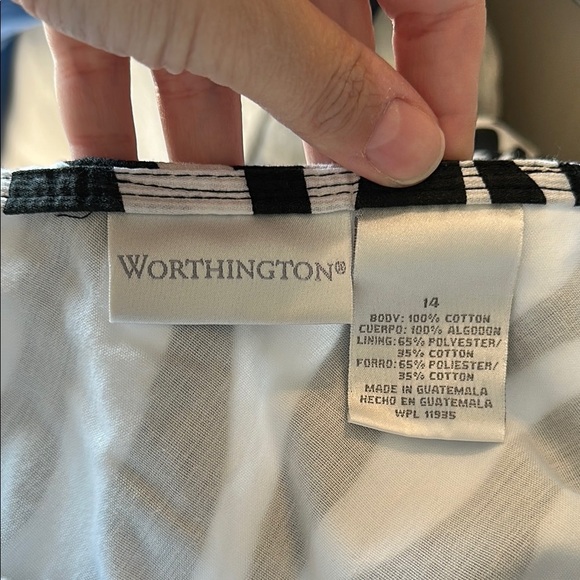 Worthington Zebra Print A-Line Skirt Size 14 in Good Used Condition - Picture 16 of 17